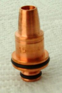Nozzle with a copper finish 